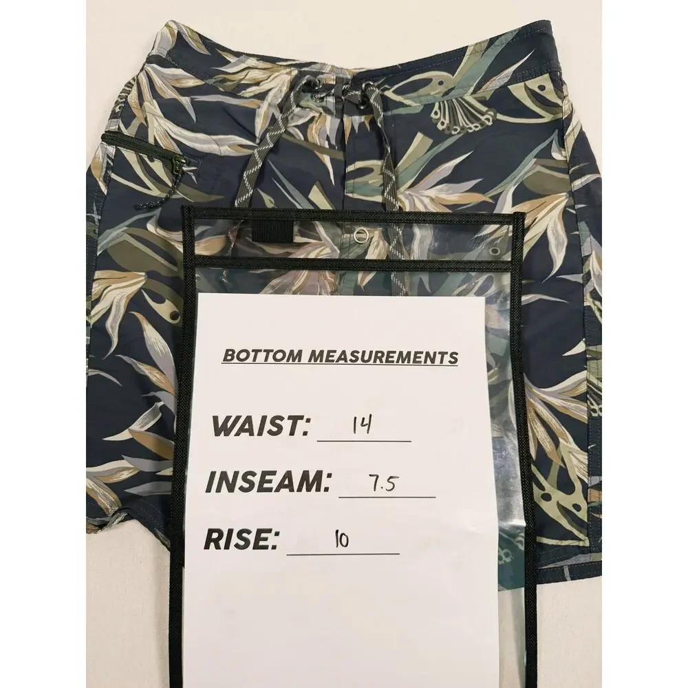 Patagonia Mens Wavefarer Board Shorts Size 28 Tropical Bird Floral Surf Swim